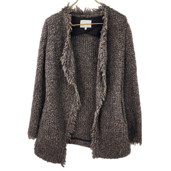 IRO Campbell Open-front Bouclé Cardigan Wool Mohair Blend Size 40 Large - Picture 3 of 15